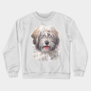 Tibetan Terrier Watercolor Art Crewneck Sweatshirt